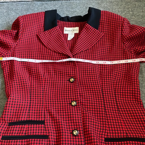 Vintage! 80s red & black professional dress, women size 12 - Picture 7 of 8
